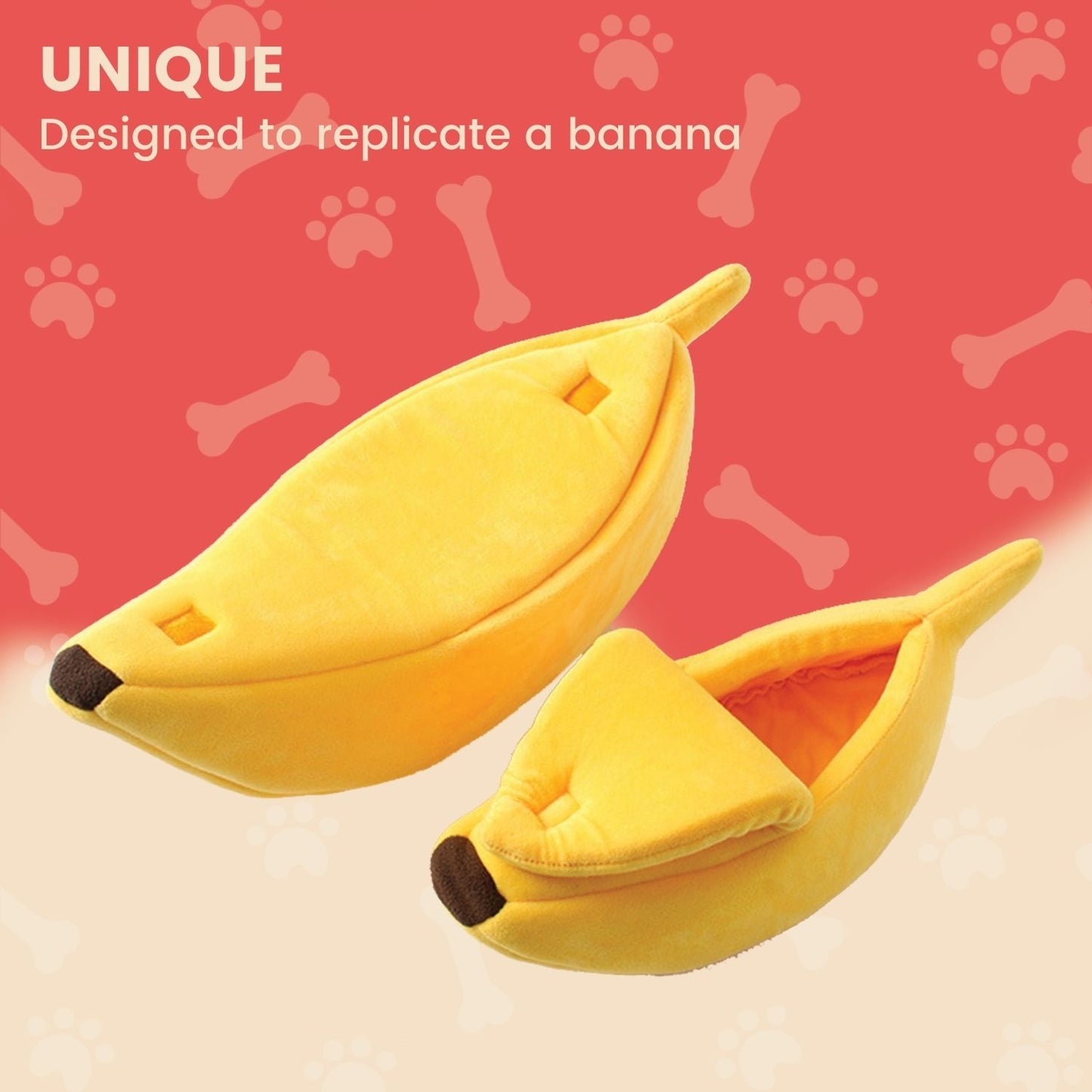 Floofi Banana Pet Bed (S Yellow) - PT-PB-118-QQQ