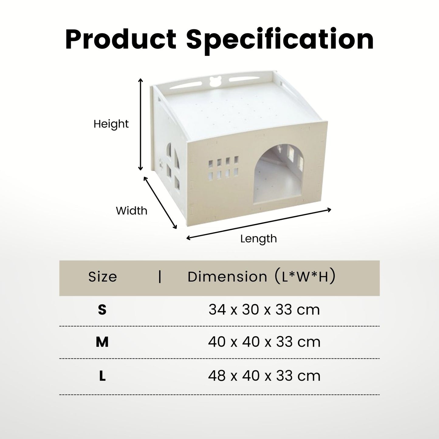 Floofi Box House White (S) - PT-PH-191-GF
